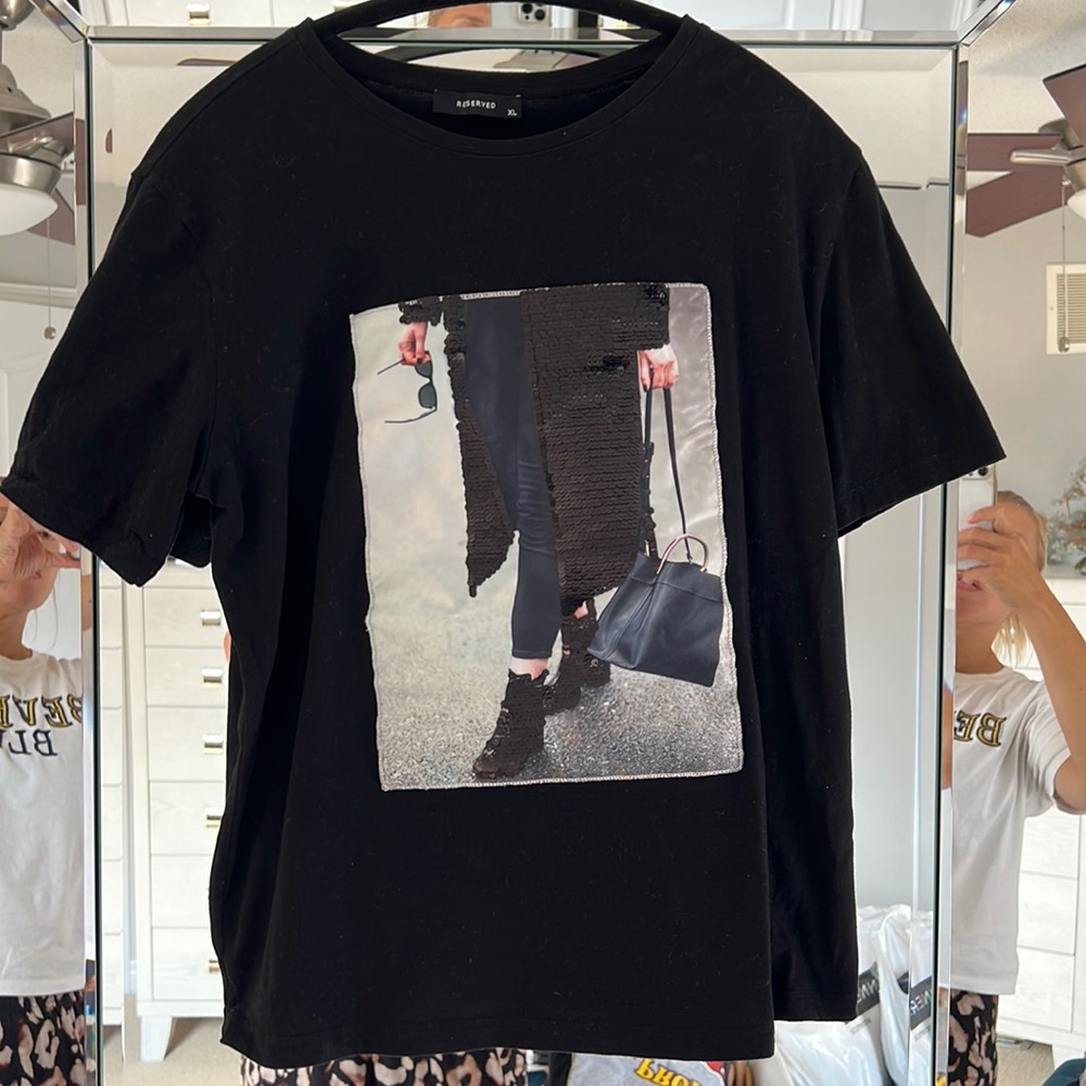 RESERVED Europe graphic Tee with sequence motif